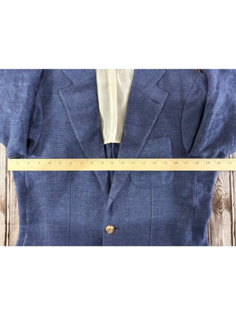 Suitsupply Hudson HL Hemp Wool blend sport Jacket Blazer sz 38L Blue woven Italy - Picture 10 of 10